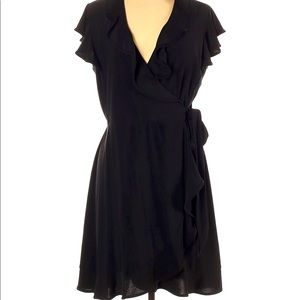 ✨HP✨Tiana B Casual Black Wrap Dress
